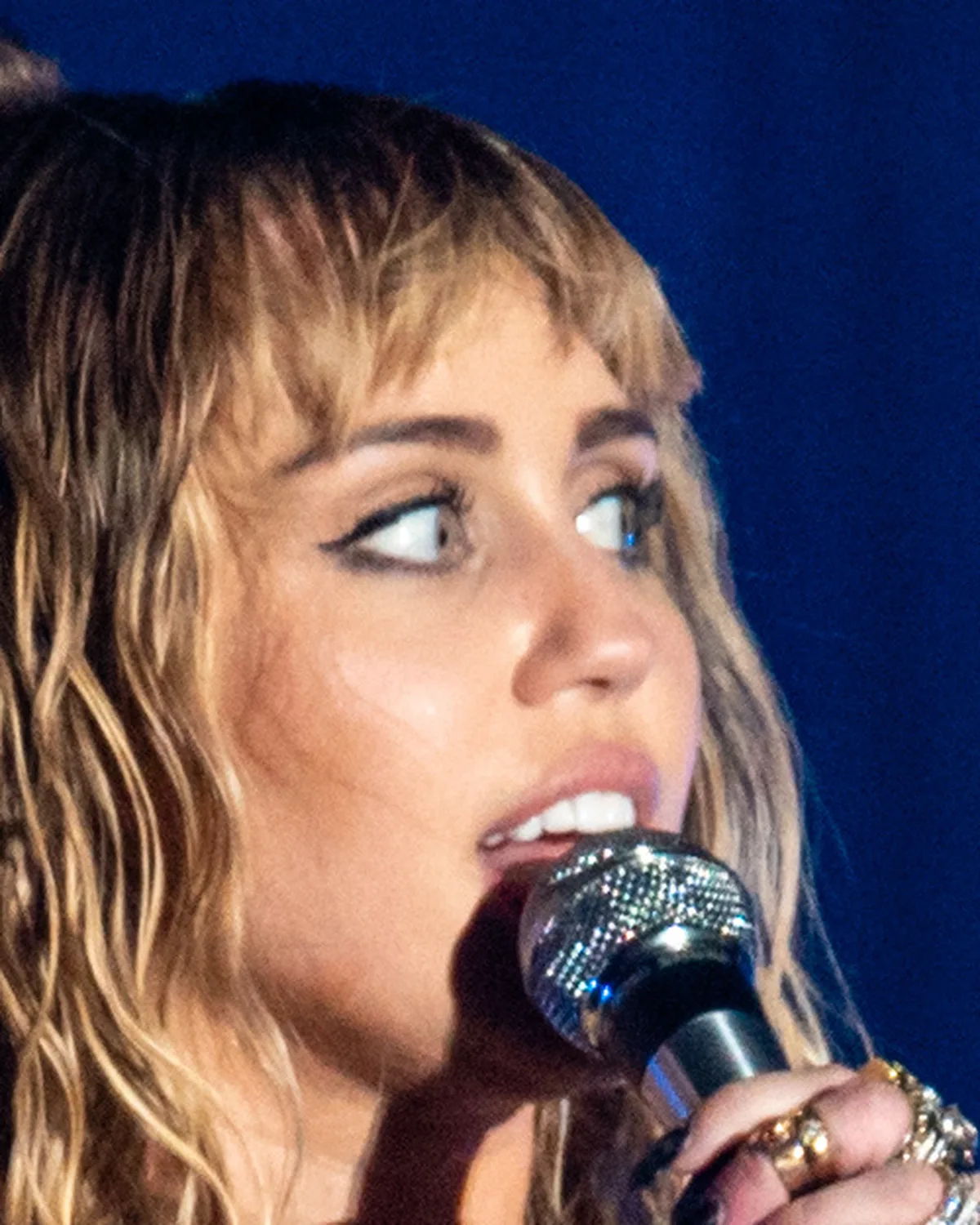 Miley Cyrus headshot performing at Primavera Sound 2019