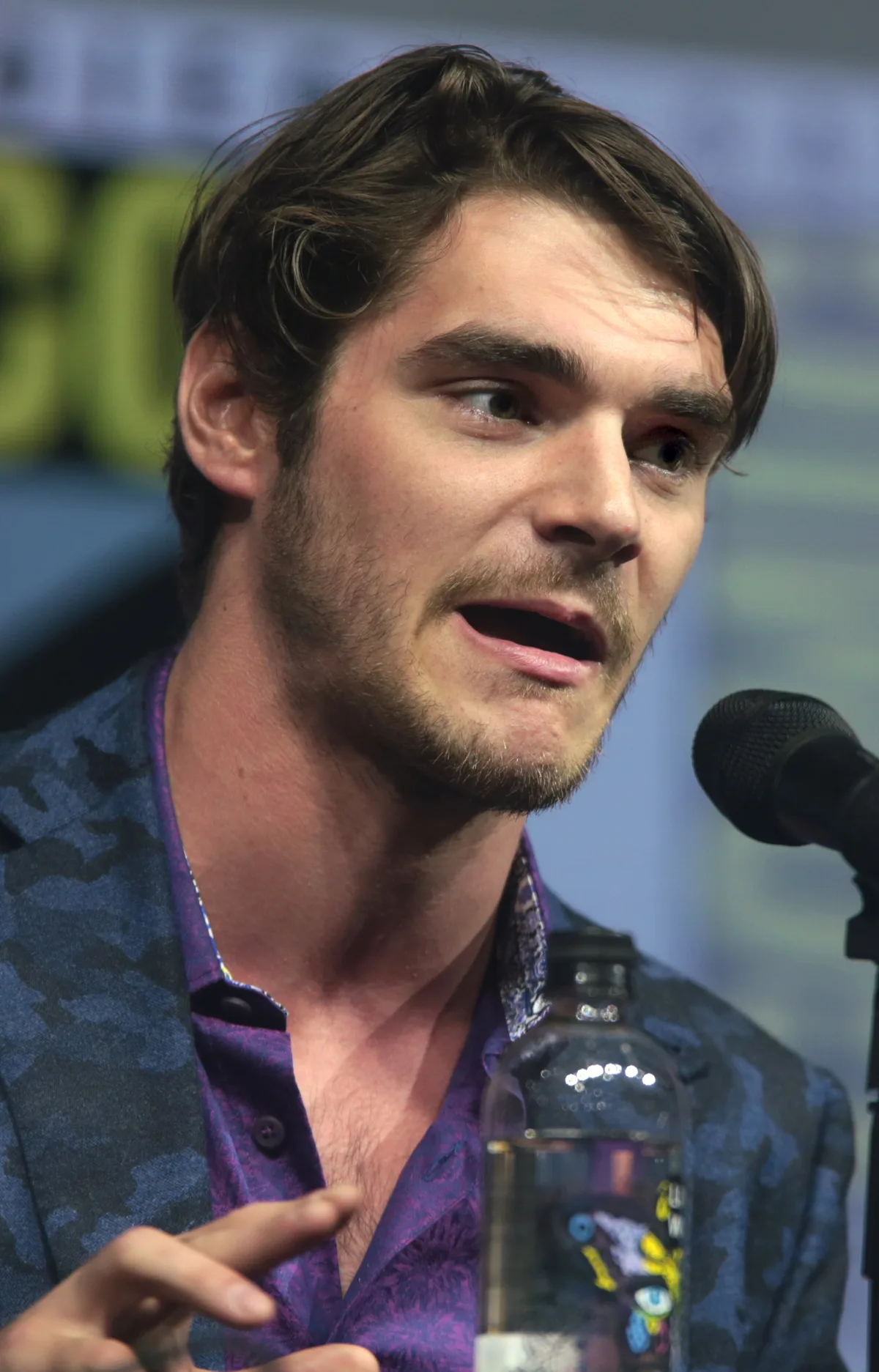 RJ Mitte speaking at the 2018 San Diego Comic-Con
